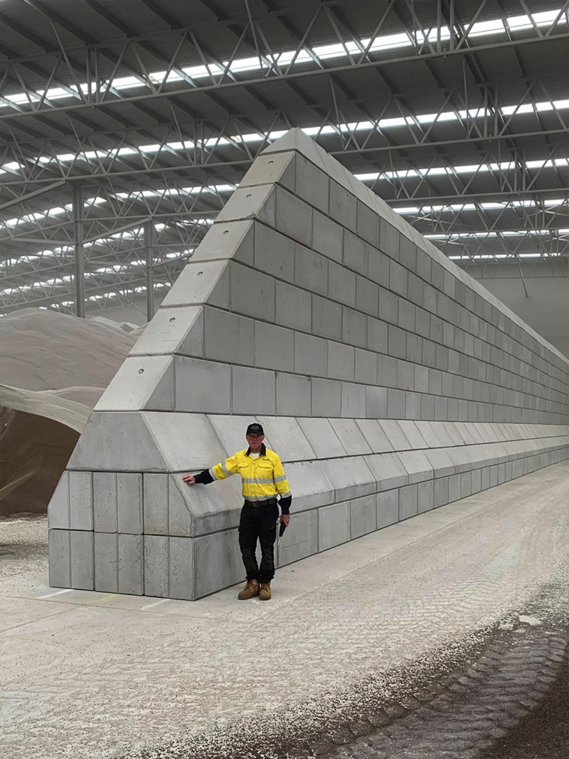 Image of man standing in front of the Wall